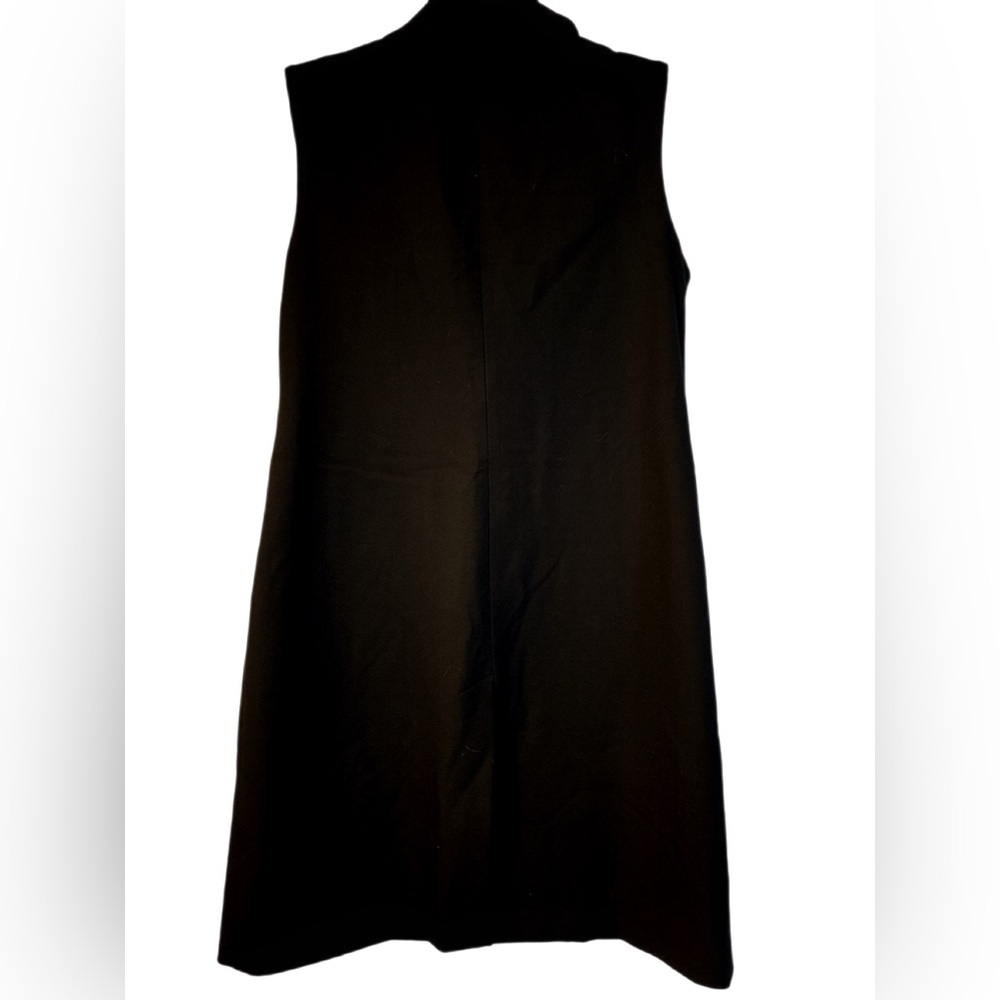 Ann Taylor Black Knit Vest | Leather Trim | NWT Size Small | Luxe Layering - Picture 5 of 7